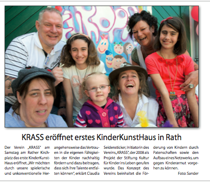 KRASS e.V. eröffnet KinderKunstHaus in Düsseldorf-Rath.