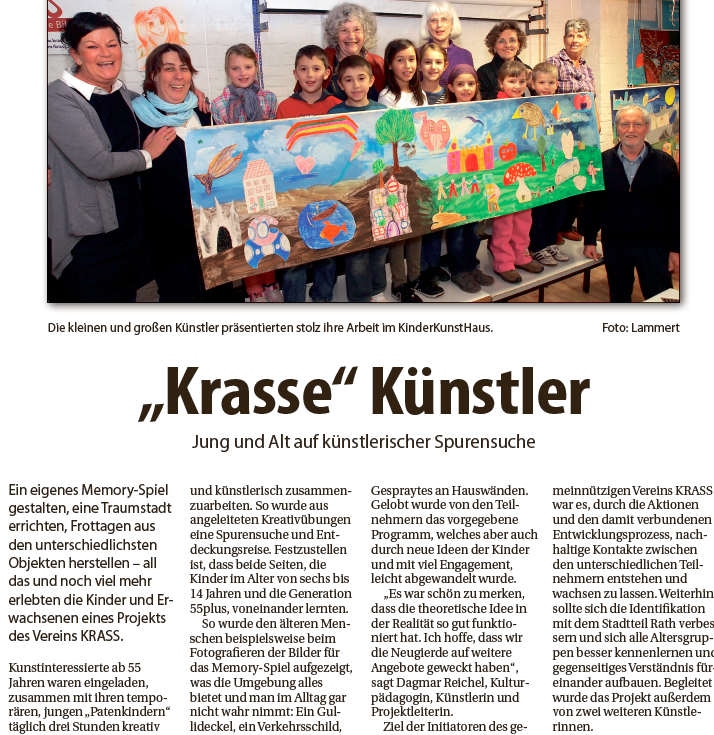 Alt und Jung gemeinsam auf künstlerischer Spurensuche