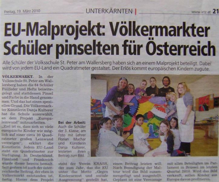 Europa-Leinwand: Kunstprojekt für Kinder auf voller Tour