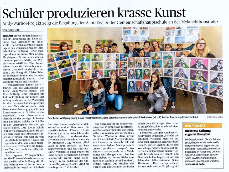 Auf den Spuren von Andy Warhol: Schüler machen KRASSe Kunst!