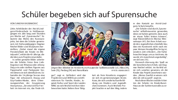 Schüler der Astrid-Lindgren-Schule stellten ihre Kunstwerke aus!