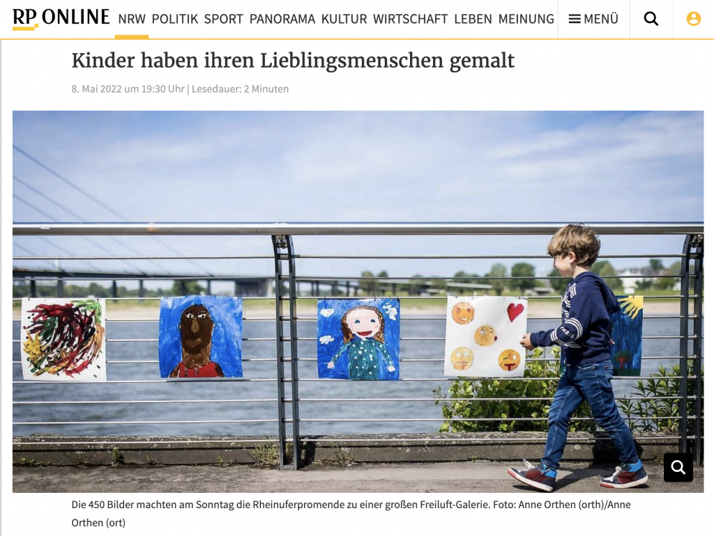 Kinder haben ihren Lieblingsmenschen gemalt