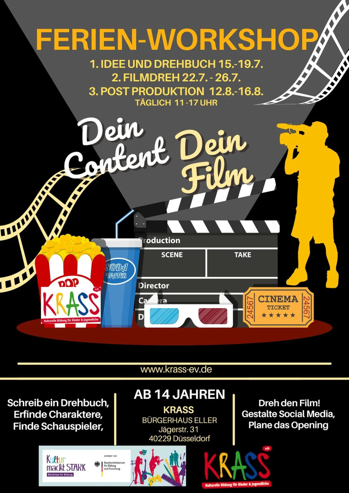 Film-Workshop für Jugendliche von 14 bis 18 Jahren