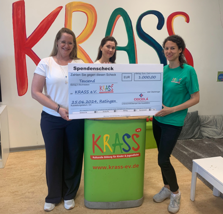 Unternehmensspende: Ciociola unterstützt das Ehrenamt bei KRASS