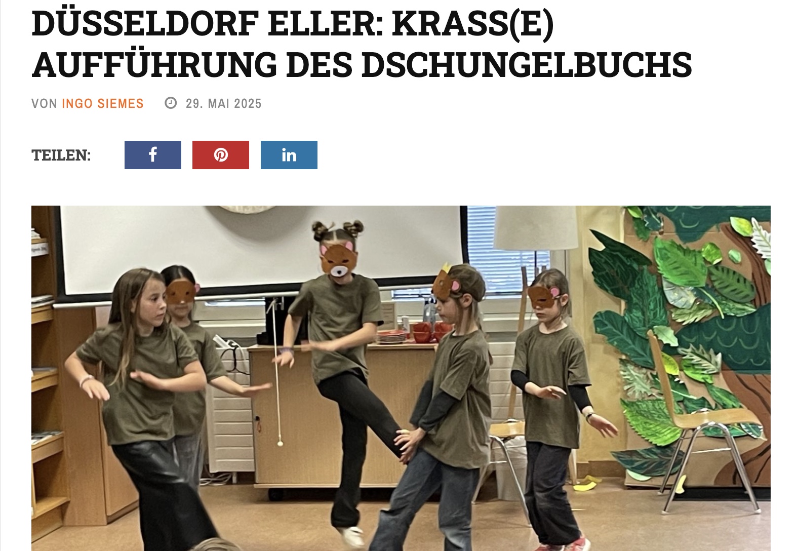 Theaterclub für Kinder von KRASS führte das Dschungelbuch auf